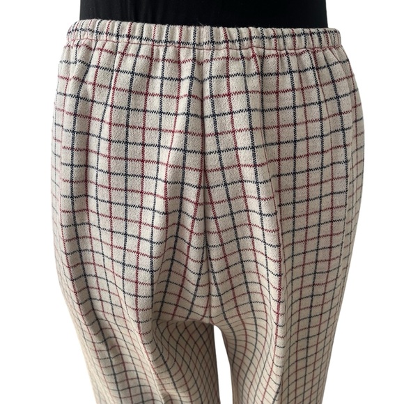 Vintage 70s ILGWU grandma flare plaid grid pants S - Picture 6 of 13